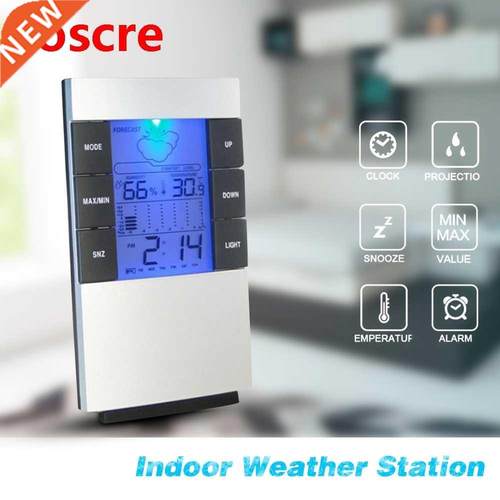 Digital Alarm Clock Hygrometer Electronic Thermometer Time L