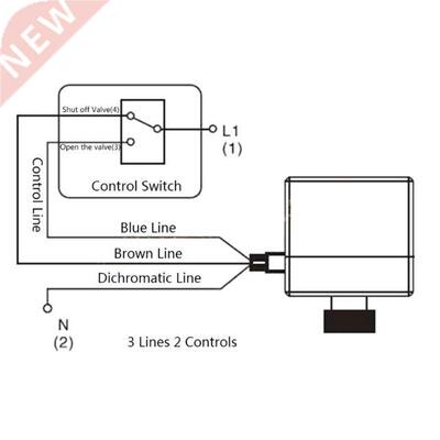 way motorized ball valve electric Three line two way contr