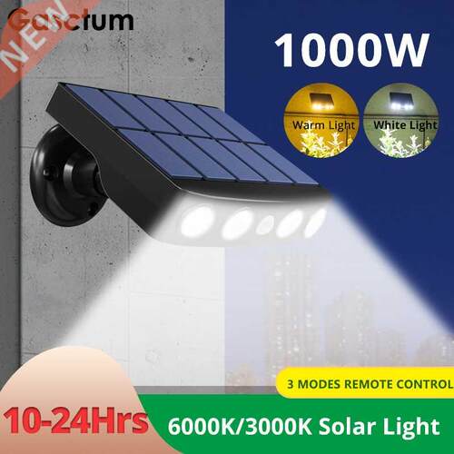 1000W Powerful Solar Wall Light Outdoor Solar-powered Garden