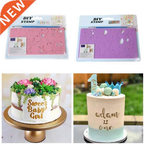 Embossed Mold Acrylic Cartoon DIY Alphabet Number Cake Cooki