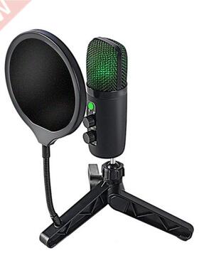 USB Desktop Podcast Computer Game Mic Noise Reduction Rgb Su