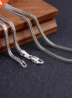 Pure Silver Weave Necklace S925 Sterling Thai Silver Fox Tai