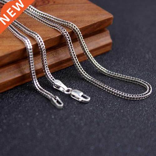 Pure Silver Weave Necklace S925 Sterling Thai Silver Fox Tai