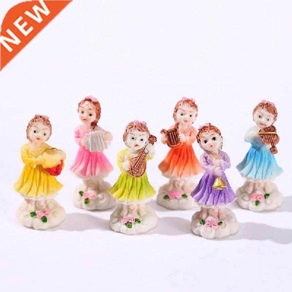 1Pcs Flower Fairy Ornaments Resin Mossy Microlandscape