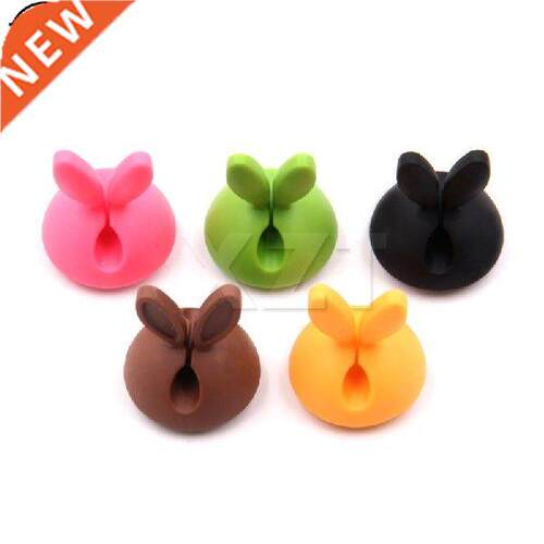 4 pcs/lot rabbit ear silicone desktop winder cable
