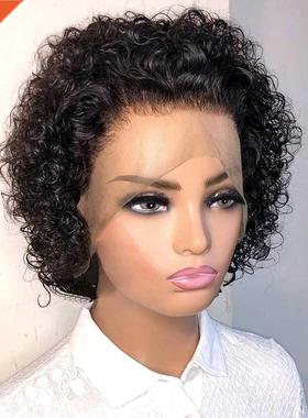 Pixie Cut Wig Short Curly Human Hair Wigs Cheap Human Hair W