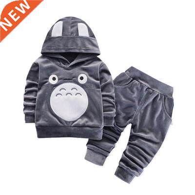 Fashion Children Boys Girls Cartoon Clothing Suits Baby Velv