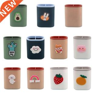 1 Pc Multi-purpose Tabletop Pen Holder Case 2 Separate Compa