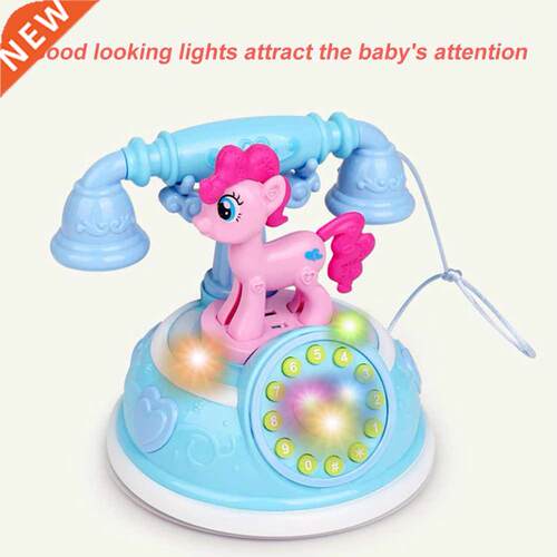 Kids Retro Telephone Toys with Music Sound Light Simulation