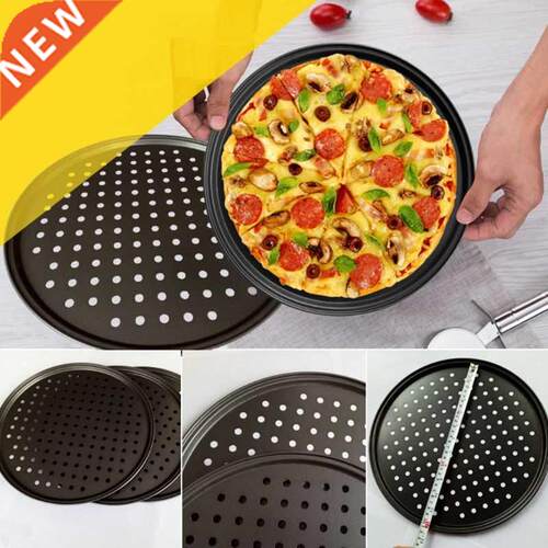 9/10/11/12 Inch Baking Pizza Pan with Holes Carbon Steel Non