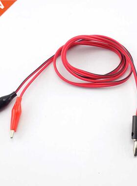1 Pair dual Alligator Clip to 4mm Banana Plug Electrical Cla