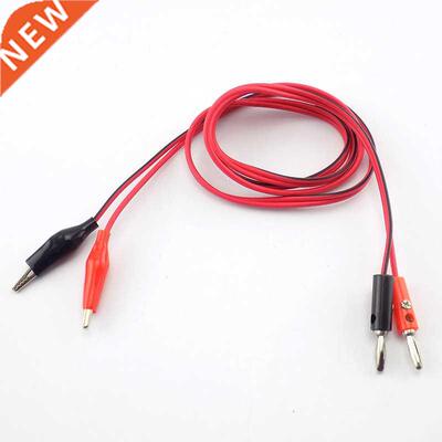 1 Pair dual Alligator Clip to 4mm Banana Plug Electrical Cla