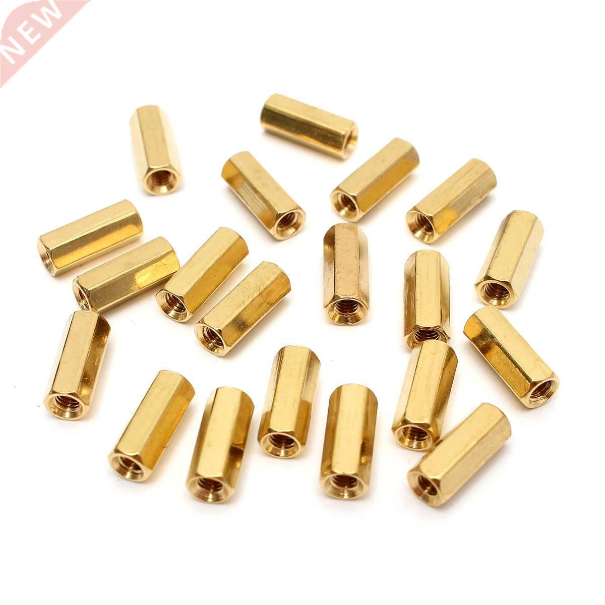 20Pcs/Set BrassM3x12mm M3x12 PCB Boards Hex Screw Net Nut St