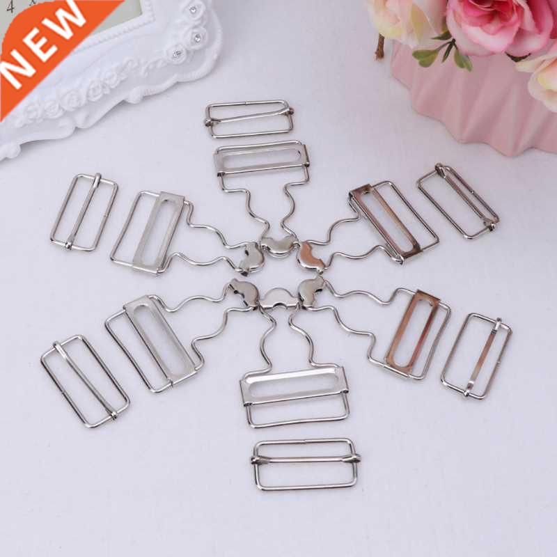6 Sets Suspender Buckles Strap Adjuster Fastener Clip For