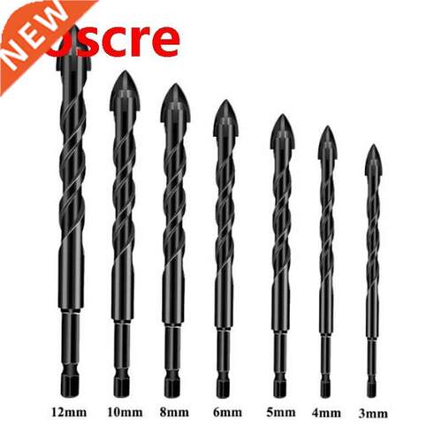 3-12mm Cross Drill Bit 1/4 Inch Hex Shank YG6X Hard Alloy Mu
