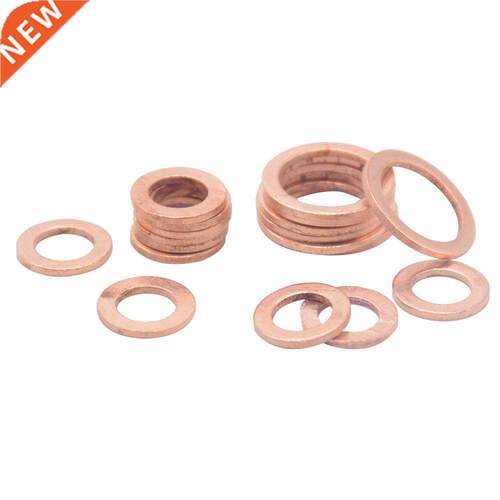 10PCS Solid Copper Washer Flat Ring Gasket Sump Plug Oil Sea