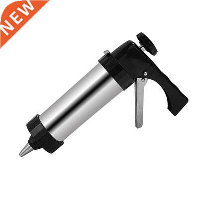 1Set Stainless Steel Cookie Press Gun Kit DIY Silver