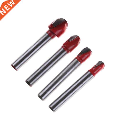4PCS Shank Tungsten Carbide Router Bit Set Wood Case tool ki
