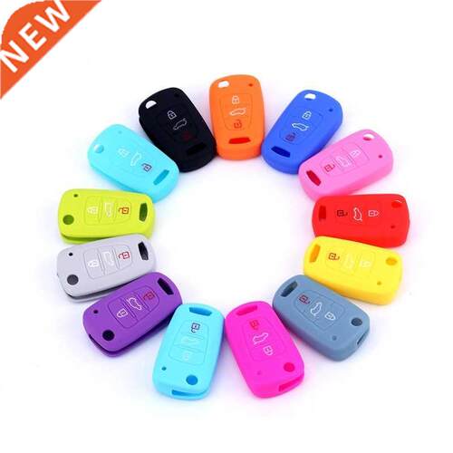 3 Button Silicone Flip Car Key ver Case for Kia RIO K2 K3 K5