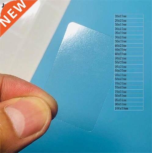 100pcs Round Clear Plastic Sticker Label Oval Shape Clear