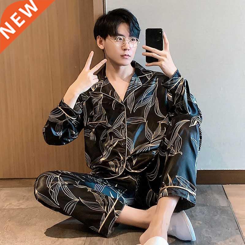 Plus Size XL 4XL 5XL Men Comfortable Pyjamas Long Sleeve Ca