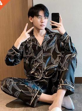 Plus Size XL 4XL 5XL Men Comfortable Pyjamas Long Sleeve Ca