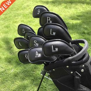 12Pcs/Set Portable PU Golf Club Iron Head Covers Protector G