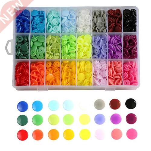 Snap Buttons Round Plastic Press Button Rainbow Color