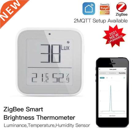 New MoesHouse Smart Zigbee Brightness Thermometer Real-time