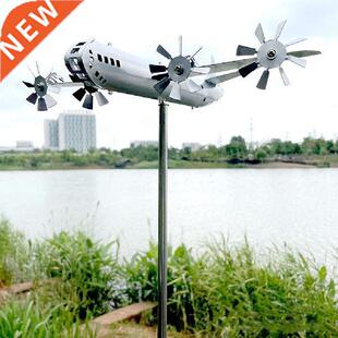 Metal Airplane Model Wind Spinner Home Decor Plane Wind