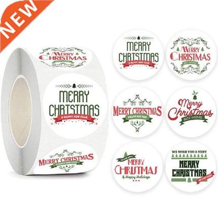 500Pcs/Roll Merry Christmas Stickers Christmas Theme Seal