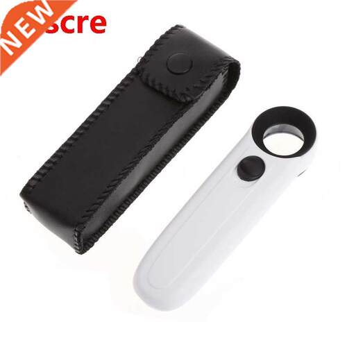 40X Handheld 2 LED Light Magnifier Reading Magnifying Glass