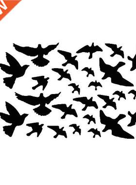 Anti-collision Wall Sticker Universal Decal Black Bird
