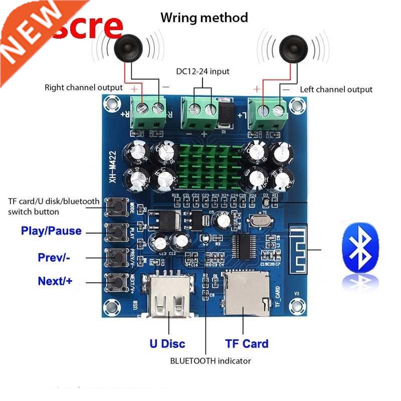 2*50W TPA3116D2 Bluetooth 4.0 Stereo Audio amplifier board