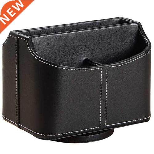 Leather Remote Control Holder,360 Degree Spnnng Desk TV Re