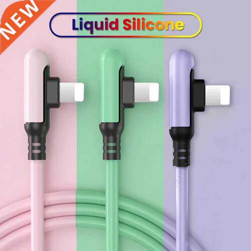 3A 90 Degree USB Cable For iPhone 13 12 11 Pro Max X XR XS 8