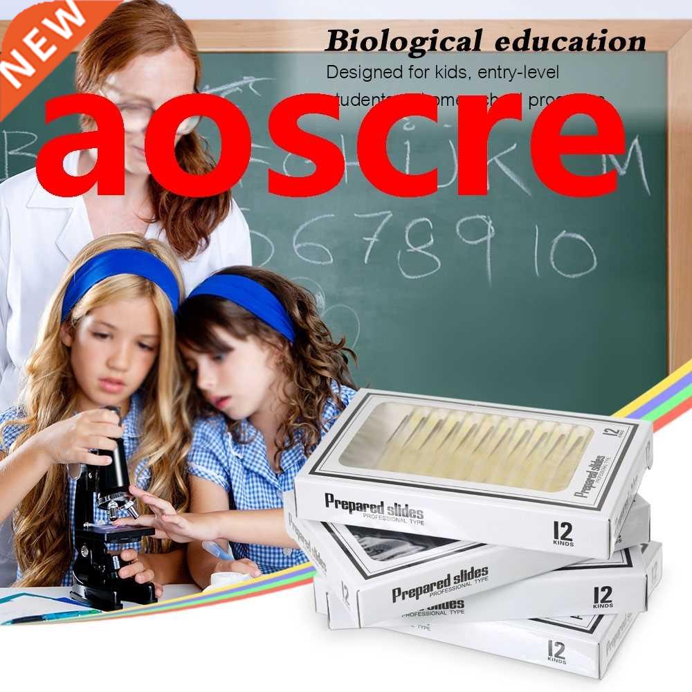 48pcs Plastic Prepared Microscope Slides Animals Insects Pla