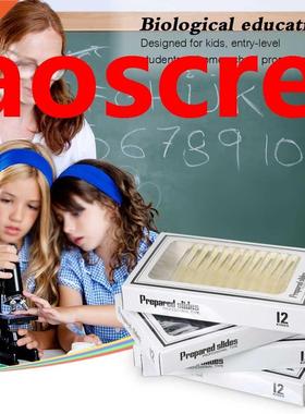 48pcs Plastic Prepared Microscope Slides Animals Insects Pla