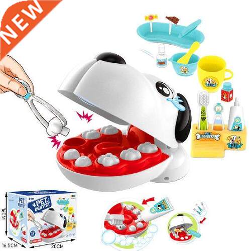 Pet Dog Dentist Hospital Toy Kit for Kid Pretend Play