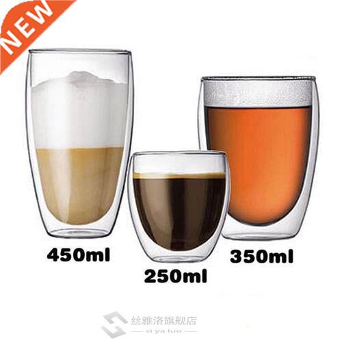 Heat-resistant Glass Double Layer s 150-450ml  Size Double