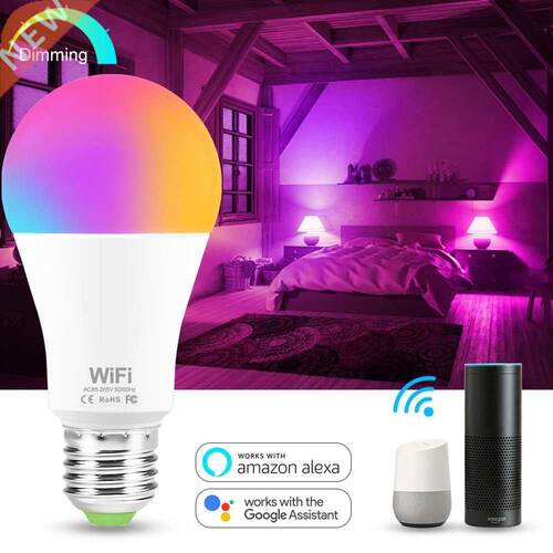 15W RGB Smart Light Bulb Work with Alexa Google Home E27 B22