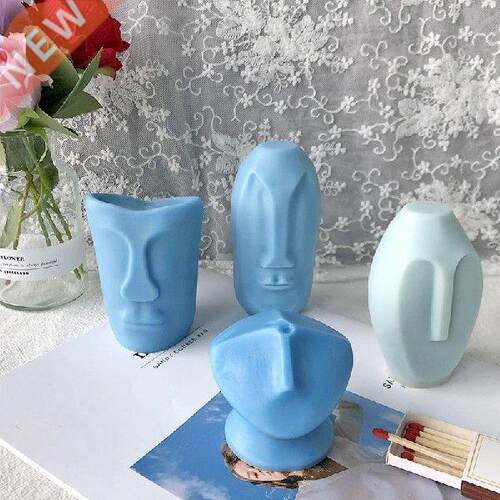 Abstract Human Face Portrait Silicone Candle Mold