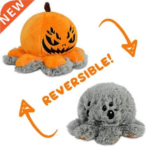 Reversible Flip Pumpkin Plush Toy Soft Cute Double-Sided