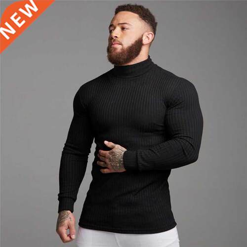 Autumn Winter Fashion Turtleneck Mens Thin Sweaters Casual R
