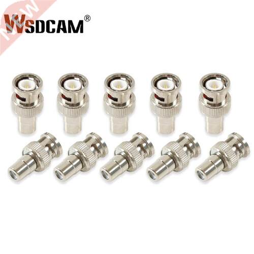 Wsdcam 10pcs/set BNC Male Jack to RCA Female Plug Straight