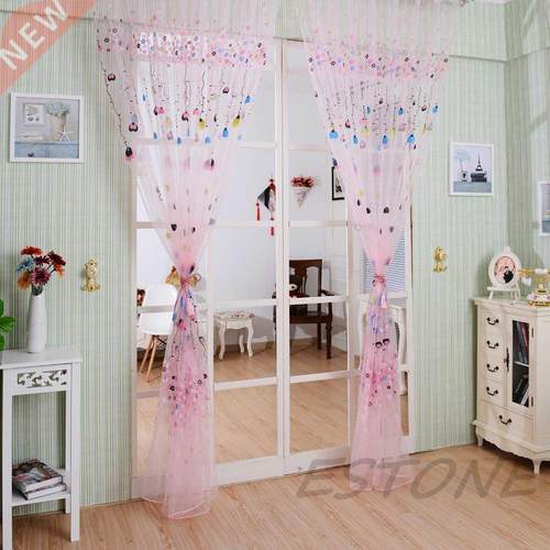 Lovely Balloon Floral Tulle Door Window Curtain Drape Panel