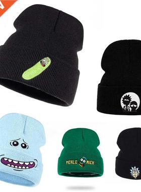 Winter Embroidery Beanie Cartoon Outdoor Hat Skiing Knit Hat