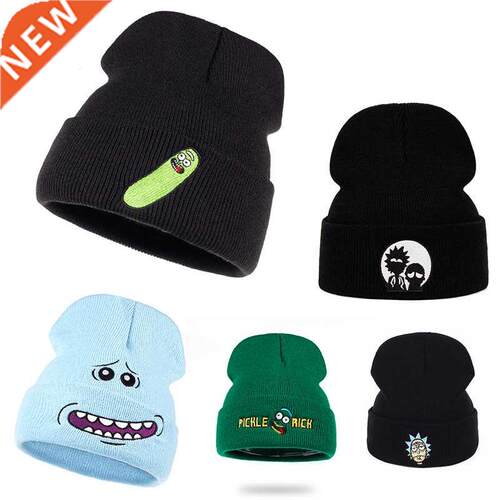 Winter Embroidery Beanie Cartoon Outdoor Hat Skiing Knit Hat
