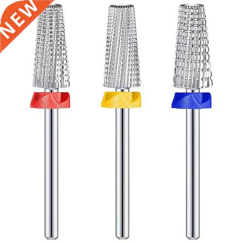 3 Pieces Nail Carbide 5 in 1 Bit Multi-Function Tapered Shap
