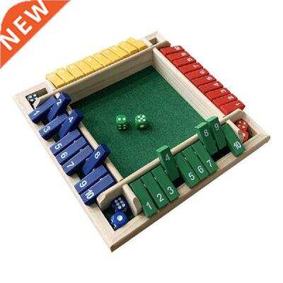 Vintage Board Game Shut the Box Set w/ Wooden Board Chess